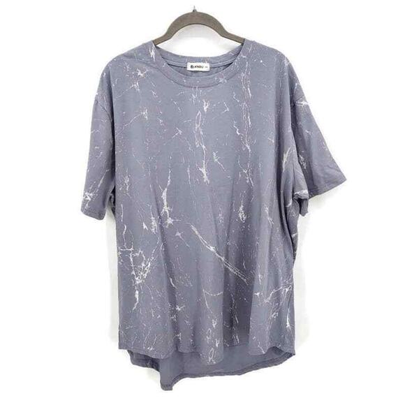 kliegou Gray Splatter Design men's Streetwear tee shirt in size XXL - Picture 1 of 4